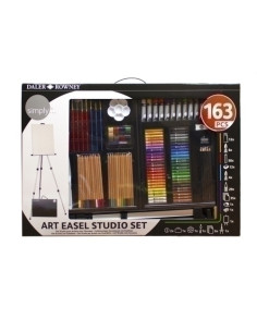 LAPICES DALER ROWNEY SET ARTE COMPLETO CON CABALLETE de 163 PIEZAS