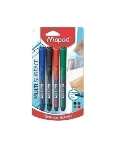 MARCADOR PERMANENTE MAPED CUSTOM CONICO 1 mm BLISTER de 4