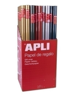 PAPEL de REGALO ROLLO APLI 07x2 m CAJA de 55 KRAFT COLOR