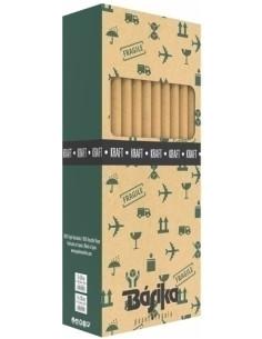PAPEL de REGALO ROLLO BASIKA 07x2 m CAJA de 50 KRAFT ECOLOGICO