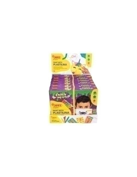 PLASTILINA JOVI PINTAR CON PLASTILINA KIT CRAZY MONSTERS EXPOSITOR de 6 Contenido kit 8 pastillas plastilina de 50glaminas1 marc
