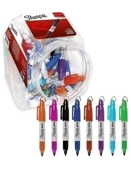 ROTULADOR PERMANENTE SHARPIE FINE MINI SURTIDO EXPOSITOR DE 72