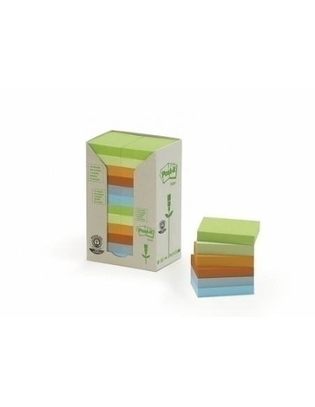 TACO NOTAS POST-IT RECICLADOS ARCOIRIS 6531RPT TORRE 24 BLOCS 100 HJS