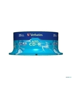 CD-ROM VERBATIM 700MB 52x SPINDLE 25 SUPERFICIE CRISTAL SUPER AZO Incluye Canon LPI de 200 