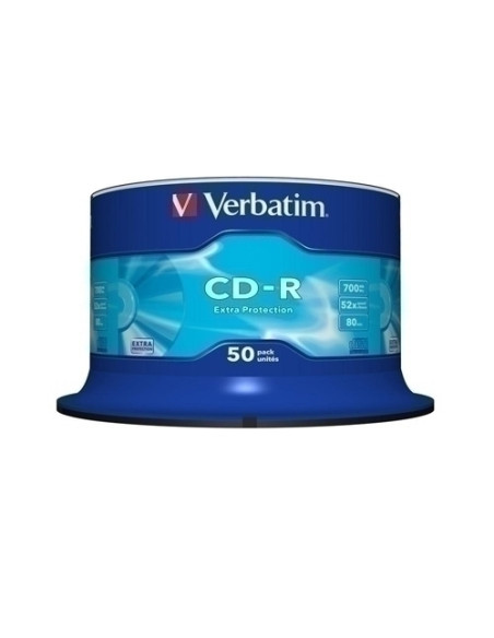 CD-ROM VERBATIM 700MB 52x SPINDLE 50 Incluye Canon LPI de 400 