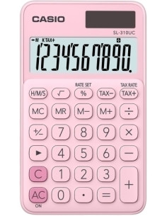 CALCULADORA de BOLSILLO CASIO 10 DIGITOS SL-310 UC ROSA