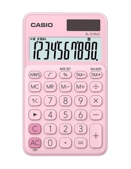 CALCULADORA de BOLSILLO CASIO 10 DIGITOS SL-310 UC ROSA