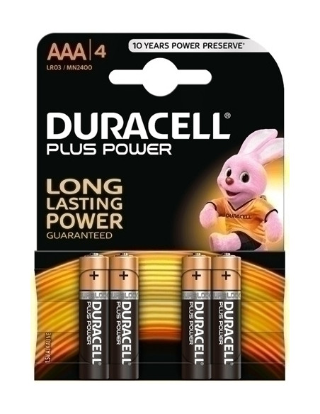 PILAS DURACELL AAA PLUS MN2400-LR03 BLISTER DE 4