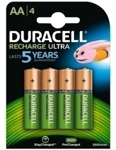 PILAS DURACELL RECARGABLES AA 2500 MAH DX1500 -HR06 BLISTER DE 4