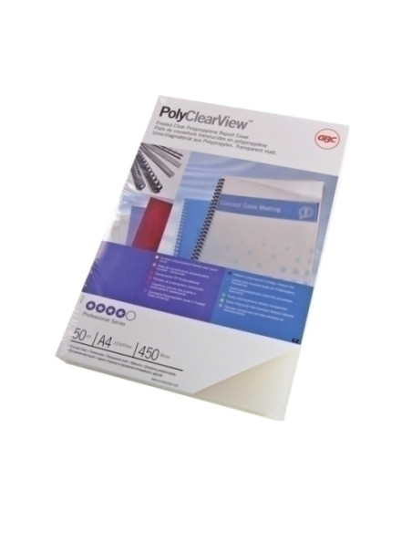 TAPA de ENCUADERNAR GBC A4 03 mm PP TRANSLUCIDA POLYCOVER CAJA de 100