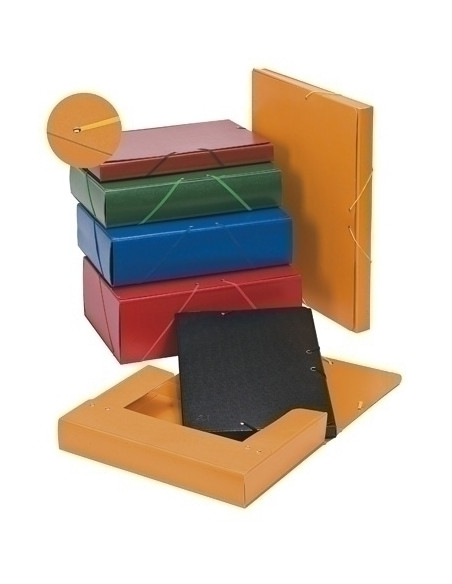 CARPETA de PROYECTOS CARCHIVO CARTON PINTADO A4 GOMAS  5 cm VERDE