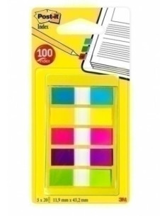 BANDERITAS ADHESIVAS POST-IT 683 12  PACK de 5 AZUL-AMARILLO-ROSA-VIOLETA-VERDE