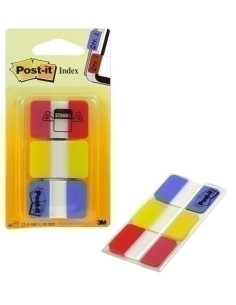 BANDERITAS ADHESIVAS POST-IT 686 RIGIDO AMARILLO-AZUL-ROJO