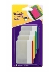 TACO BANDERITA RIGIDA PLANA PARA ARCHIVO  BLISTER DE 24