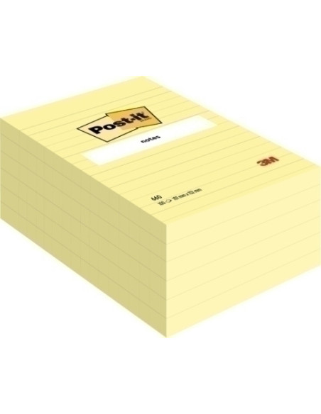 TACO NOTAS POST-IT 660  102X152 CON LINEAS