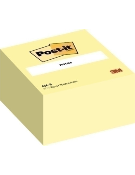 TACO NOTAS POST-IT CUBO 76X76 450H AMARILLO