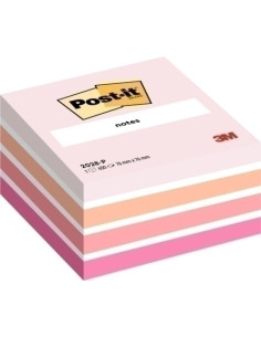 TACO NOTAS POST-IT CUBO 76X76X45  450 HOJAS ROSA PASTEL