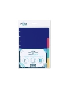 SEPARADORES CARCHIVO INGENIOX INTENSE PP EXTRA FUERTE A5 4 pestañas 8 taladros