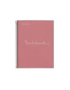 BLOC MIQUELRIUS ECO EMOTIONS NOTEBOOK 1 microtapa DURA A4 80h 80g CUADRIC5x5 ECOROSA