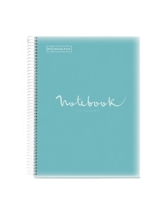 BLOC MIQUELRIUS EMOTIONS NOTEBOOK 8 microtapa PP A4 160h 90g CUADRIC5x5 AZUL CIELO
