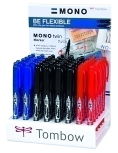 MARCADOR TOPACA PERM TOMBOW MONO TWIN DOBLE PUNTA 0408 SURTIDO EXPOSITOR de 48