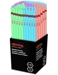 LAPIZ de GRAFITO ROTRING HB MADERA COLORES METALICOS