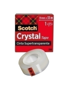 CINTA ADHESIVA SCOTCH CRYSTAL ULTRATRANSPARENTE rollo 33x19