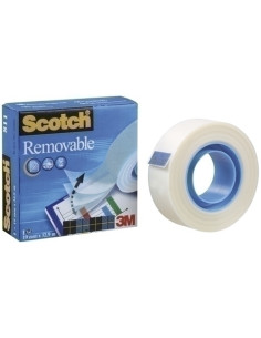 CINTA ADHESIVA SCOTCH MAGIC QUITA y PON INVISIBLE REMOVIBLE rollo 329x19