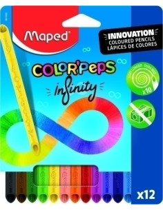 LAPICES de COLORES MAPED INFINITY estuche de 12