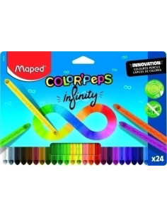 LAPICES de COLORES MAPED INFINITY estuche de 24