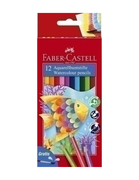 LAPICES ACUARELABLES FABER-CASTELL estuche de 12