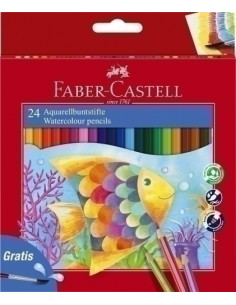 LAPICES ACUARELABLES FABER-CASTELL estuche de 24