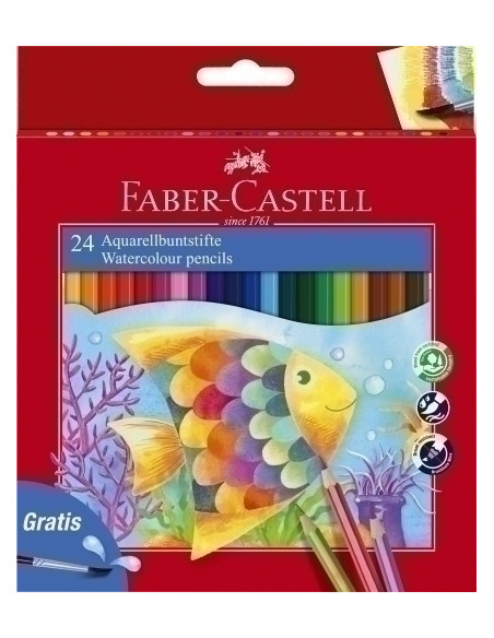 LAPICES ACUARELABLES FABER-CASTELL estuche de 24