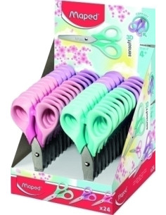 TIJERAS MAPED SENSOFT PASTEL 3D 13 cm EXPOSITOR de 24