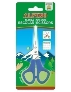 TIJERAS ESCOLARES  ALPINO 13 cm para ZURDOS  BLISTER