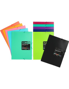 GRAFOPLÁS CARPETA 3 SOLAPAS LIKE PP OPACO GOMAS FOLIO CORAL