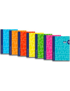 LAMELA CUADERNO ESPIRAL 80H FOLIO 90GR CUADROVÍA 4MM CUBIERTA EXTRADURA FLÚOR CSURTIDOS