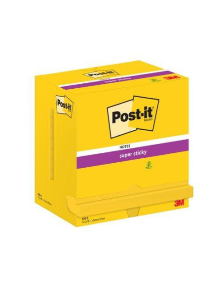 PACK 12 BLOCS NOTAS POST-IT SUPER STICKY 76x127mm