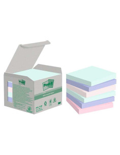 CAJA 6 BLOCS NOTAS POST-IT ECOLÓGICAS 76x76mm PASTEL