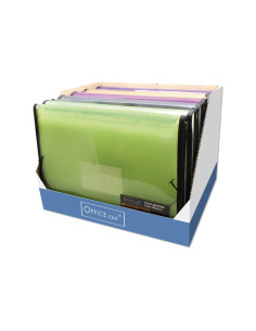 EXPOSITOR 10 CARPETAS OFFICE CLUB FRAME CON FUELLE Y GOMAS