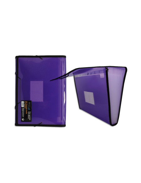 EXPOSITOR 10 CARPETAS OFFICE CLUB FRAME CON FUELLE Y GOMAS