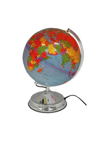 ESFERA TERRESTRE 25cm LUMINOSA CON BASE METÁLICA