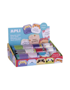 EXPOSITOR 12 ROLLOS DE ETIQUETAS APLI WASHI