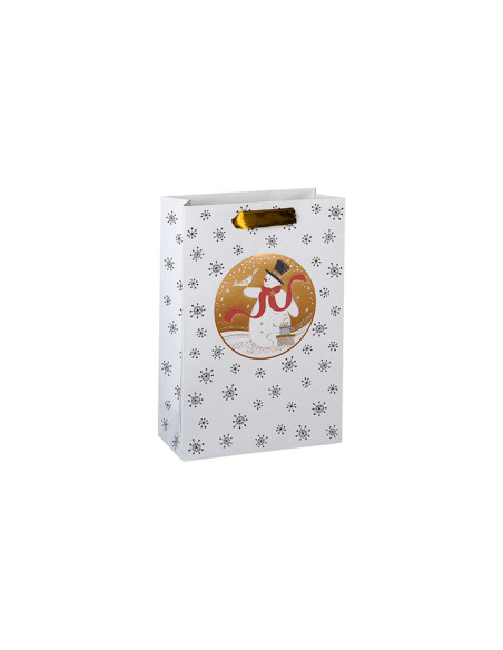 CAJA 12 BOLSAS DE PAPEL PEQUEÑAS NAVIDAD GLAMOUR
