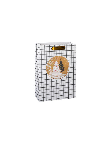 CAJA 12 BOLSAS DE PAPEL PEQUEÑAS NAVIDAD GLAMOUR
