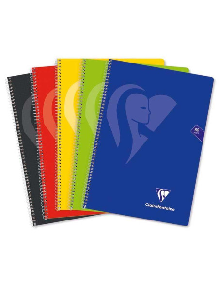 PACK 5 CUADERNOS CLAIREFONTAINE MIMESYS F COLORES VIVOS TAPA BLANDA