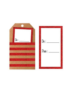CAJA 24 SETS 4 TARJETAS NAVIDAD KRAFT CON SOBRE