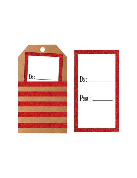 CAJA 24 SETS 4 TARJETAS NAVIDAD KRAFT CON SOBRE