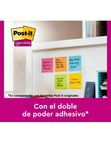CAJA 12 NOTAS POST-IT SUPER STICKY 76x76mm