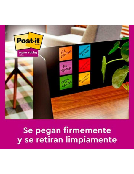 CAJA 12 NOTAS POST-IT SUPER STICKY 76x76mm